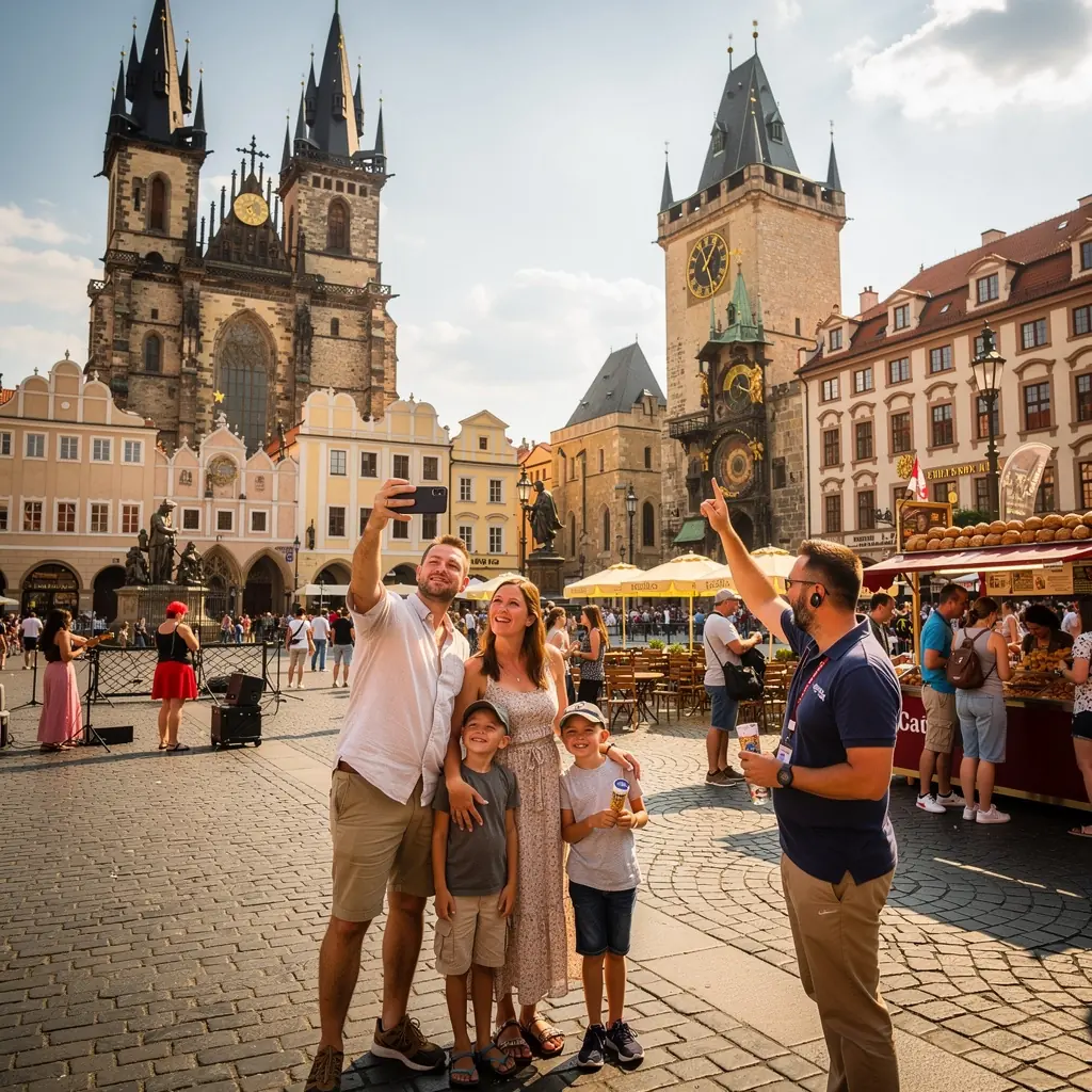 Nádherný výhled na České Švýcarsko s malebnými skalními útvary.